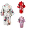 女性用スリープウェアRB014夏のスタイル中国の女性のシルクレイヨンローブ着物バスガウンナイトガウンS M L XL XXLブライダルフローラルプリントローブ