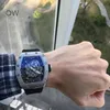 Часы Richardmill Tourbillon Автоматические механические наручные часы Наручные швейцарские часы Millers Same Perspective Bull Hollow out Mechanical Black Knight Персонализация