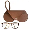 Storage Bags Serpentine Sunglasses Cases Solid Color Bag Glasses Protective Sleeve PU Leather Case