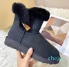 Luxury Designer Classic Color Paired with Cow Horn Buckle Snow Boot At The Top Suede Non slides and Warm Ladies Winter Booties