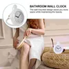 Wall Clocks Outdoor Tabletop Decor Bathroom Waterproof Clock Hanging Adorn Sports Water-proof Simple White Plastic