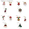 Pins Brooches 3pcs/set Christmas Gift For Women Men Brooches Enamel Pins Santa Claus Bell Elk Snowflake Xmas Tree Brooch Kids New Year PinL231117