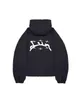 Heren Hoodies Sweatshirts Divin Hip Hop Patroon Borduren Mannen Windjack Streetwear Zip Up Hoodie Harajuku Vintage Sweatshirt Bomberjack Kpop Kleding J231116