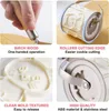 Baking Moulds 32pcs Patterns Cookie Cutters Wheel Roller Non-Stick Dough Rolling Pin Christmas Biscuits Mold Kitchen Tools