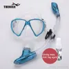 THENICE nouveau masque de plongée sec lunettes de plongée Tube respiratoire avec Agent Anti-buée à semi-conducteurs équipement de natation en Silicone 3161