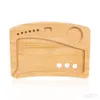 Smoking Large Size Free Shape Wooden Rolling Tray With Holes And Notch 238*165 MM Wood Tobacco Tray Natural Bamboo Cigarette Tobacco Rolling Tool