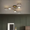 Deckenleuchten Moderne Lampe LED Kronleuchter Beleuchtung Für Wohnzimmer Schlafzimmer Goldrahmen Aluminium Tropfen Innenleuchte