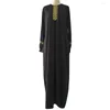 Abbigliamento etnico Abaya Musulmano Semplice Solido Abito lungo per le donne Ramadan Eid Caftani India Arabo Turchia Islam Femme Preghiera Robe Musulman