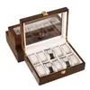 Obserwuj skrzynki Vansiho luksusowe drewniane pudełko 2 3 5 6 10 12 Slots Watches Storage Kolekcja 231117