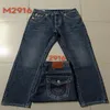 Modieuze broek met rechte pijpen Nieuwe echte elastische jeans Robin Rock Revival Crystal Studs Denim heren M056