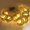 Stringhe LED Ramadan Eid Stringa luminosa a LED Eid Lanterne Lucine Decorazione Lucine stile musulmano per Festival Party Bistro Home P230414