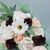 Kwiaty dekoracyjne sztuczny bukiet kwiatowy symulacja woda upuszcza ozdoby na ceremonię zaręczynów ślubnych B03E