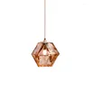 Lampy wiszące amerykańskie proste geometryczne kreatywne światła szklane diamentów Nowoczesne zawieszenie Luster Luminaire jadalnia sypialnia