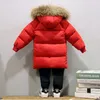 Winter Childrens coat Fur Collar Hooded kids clothes Baby Boys Girls Thickened Down Jacket 12 LJ201202