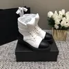 Outono e inverno nova plataforma botas de tornozelo série elementos xadrez clássicos moda tornozelo botas estilo chelsea sapatos de designer de luxo marca fábrica cadarços caixa de sapatos