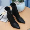 مصممة فاخرة جديدة للسيدات في الكاحل HLAF High Heel Booties Women's High Boots مريح أحذية مثير الحجم 35-40