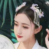 Chinês antigo borboleta cabelo flor acessórios flor grampo de cabelo decoração princesa cosplay produtos para meninas kids263d