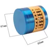 Abaküs sigara içen bitki taşlama ahşap ve metal kombinasyonu tütün fragder el mekanik öğütücü 60mm duman aksesuarları