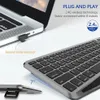 Teclados Bluetooth Teclado Sem Fio com Touchpad 7 Cores Retroiluminado 2.4G Trackpad Recarregável para Smart TV iOS iPhone IPad 231117