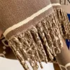 Herbst und Winter 2022 Neue Alphabet Farbe Blockieren Kaschmir Schal frauen Warme Klimaanlage Wind Quaste Schal
