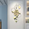 Relógios de parede Relógio de ouro da sala de estar para corredor grande assistência de ferro vertical