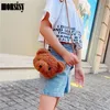 Monsisy 2020, monedero y bolso de oso de peluche para niña y niño, pequeño bolso de cambio, billetera para niños, bolsos de hombro para dinero para bebé, Bolsa1276L