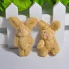 Plush toy joint rabbit doll 6cm long hair rabbit creative handmade jewelry skirt and shoe pendant