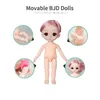 Dockor 8pcsset BJD Jointed Doll 16cm 13 Boll Joints Fashion Dolls med full set kläder Klä upp tjej leksak födelsedagspresent med ruta 231116