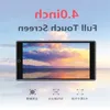 Freeshipping MP4 Player Bluetooth50 مع شاشة تعمل باللمس الكاملة 4 بوصة دعم مكبر الصوت FM تسجيل فيديو E-book tcbqt