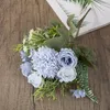 Decorative Flowers Silk Roses Dandelion Bouquet Artificial Spring Flower For Wedding Home Decoration Fake Christmas