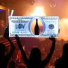 Led Benjamin US 100 Dollar Bill Champagne Bottle Presenter Glorifier Neon Sign Display VIP Service för Night Club Bar Party Lounge Custom Logo Raddbart batteri
