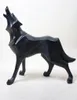 Harts Sammanfattning Totem Wolf Dog Sculpture Figurine Craft Home Table Decoration Geometry Harts Wildlife Dog Figur Craft8936608