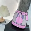 Designer Tasche Damen modische Bucket Bags bedruckt mit Kettenkordel Design vielseitig einsetzbar für Sommerfrauen