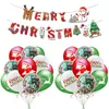 Party Decoration Christmas Banners Paper Hanging Flags Santa Claus Snowman Deer Xmas Tree Bunting Garland God Decorations For Home