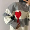 Swetry męskie swetra bluza z kapturem High wersja Trenda Br miłosny list haftowany pasek SWEAT MĘŻCZYZNA KOBIETA LUSKIE Zimowa dzianina