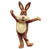 Rozmiar dla dorosłych Brown Rabbit Mascot Costumes Halloween Cartoon Charact Outfit Suit Suit Cass Outdoor Party Strój unisex promocyjne Ubrania reklamowe