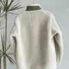 남자 디자이너 양고기 양털 코트 남자 겨울 느슨한 패션 면화 클립 두꺼운 남자 재킷