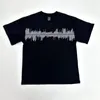 Męskie koszulki Tekst Elektrokardiogram Lekcje Elektrokardiogramy Drukowana koszulka z krótkim rękawem Miyashita Retro Street Fash