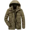 Men's Down Parkas Thick Warm Winter Parka Men Fleece Hooded Mens Winter Outdoor Coat Military Fur Cargo Jackets Mens Overcoat velvet Streetwear 231117