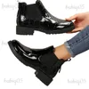 Bottes Classiques Chelsea bottes femmes noir bottines nouveau 2024 automne hiver chaussures en cuir véritable sans lacet plate-forme bottes courtes taille 42 T231117