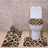 3D Leopard Leopard Tover Cover Cover Cover Stet Flannel Bathroom Non Slip Ripestal308T