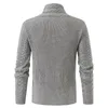 Hot selling new men's half high collar pullover long sleeved sweater with three leather buttons and irregular hem for fashionable and warm sweaters