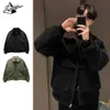 Men's Down Parkas Korean Vintage Cottoncoat Men Women Winter Thick Lapels Loose Parkas High Street Lamb Wool Casual Bomber Jacket Fleece Tops Male J231117