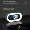 Desk Table Clocks Music LED Digital Alarm Clock Voice Control Night Light Design Desktop Clocks Home Table Decoration Built-in 1200mAh Battery 230414