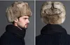 BeanieSkull Caps 1PC épais chaud Bomber chapeau hommes fausse fourrure oreillette trappeur casquette russe mâle hiver en peluche chapeaux pour coupe-vent Ski neige extérieur 231117