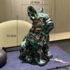 Other Home Decor Creativity Living Room Colorful French Bulldog Statue Ornanment Office Decorations Porch Wine Cabinet Resin Crafts Ornaments 230417