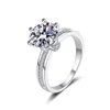 Trouwringen SEMNI 30CT diamanten ronde ring voor vrouwen 925 sterling zilver verlovingsbelofte band fijn juweel voor altijd minnaar cadeau 231117