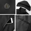 Męskie kurtki czarna kurtka kempingowa męska płaszcz wiatrówki plus rozmiar 10xl 11xl mody mody swobodną kurtkę z kapturem męska solidna kolor wierzchnia wierzchnia J231117