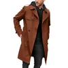 Herren Wollmischungen Übergroße Windjacke Männer Koreanischer Trend Mittlere Länge Handsome Overknee-Mantel Britischer Herbst-Winter-Paar Eleganter Mantel 231116