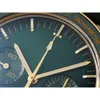 Diseñador de hombres reloj cronógrafo relojes speedmaster con caja excelente clon 9300 auto mecánico moonwatch 7U relgio todas las funciones noob montre omge luxe